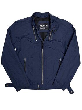 NOIZE Waterproof Jacket Bomber WeatherGear Blue Rain Jacket Mens Medium